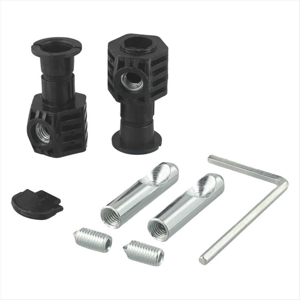 Markenlos Wall Hung Toilet Fixing Bolts Kit Zinc Plated Metal Fasteners, Black