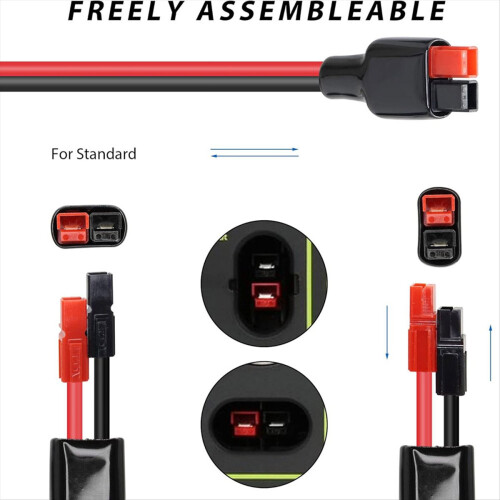 Solar Panel Charging 1 to 2 Splitter Extension Cable Connector 1