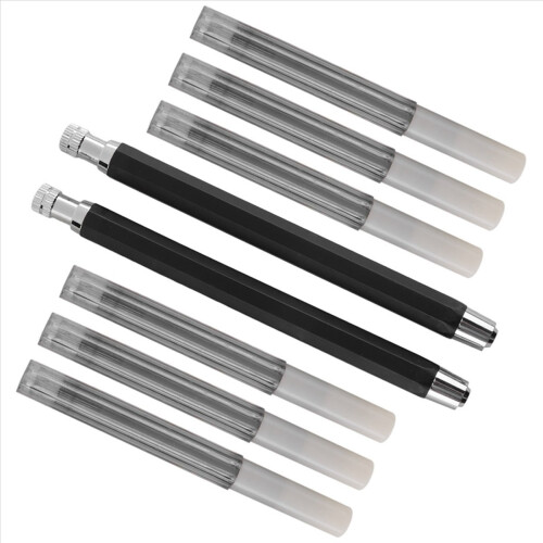 2 Pcs 5.6mm Lead Holder Automatic Mechanical Pencil,6Pcs Lead Refills 1