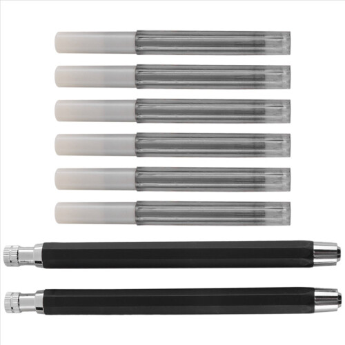 2 Pcs 5.6mm Lead Holder Automatic Mechanical Pencil,6Pcs Lead Refills 2