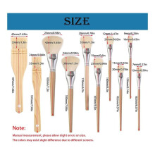 10 PCS Assorted Size Paint Brush Gilding Brush Gold Leaf Hair Duster Flat Brush Sweep Mops for Watercolor, Wash, Ceramic