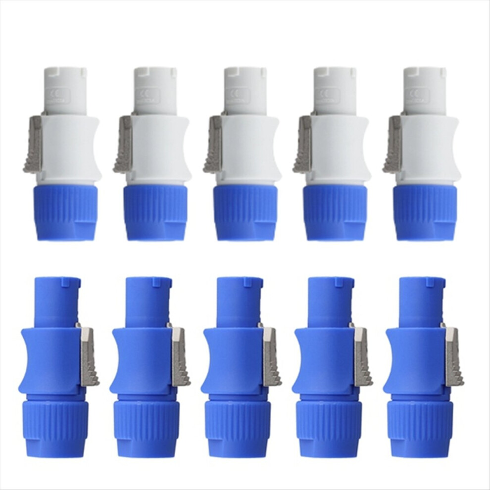 10Pcs 3 Pin Male Powercon Connector 20A 250V Ac Signal Input Jack 4854155031060