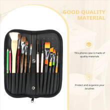 Suporte para pincéis de 38 cm com zíper para kit de pintura a óleo