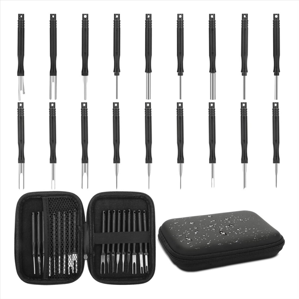 Terminal Removal Tool Kit, 18Pc Pin Extractor Tool Set Depinning Tool 4852331016535