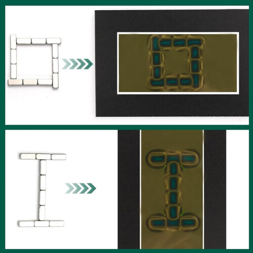 Película de visualização magnética, visor de campo magnético de 2 polegadas x 4 polegadas 2
