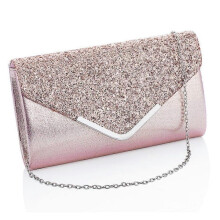Women's Clutch Glitter Elegant Evening Bag Shiny Handbag Envelope Bag Rhinestone Clutch Bag with Chain for Wedding Prom Party