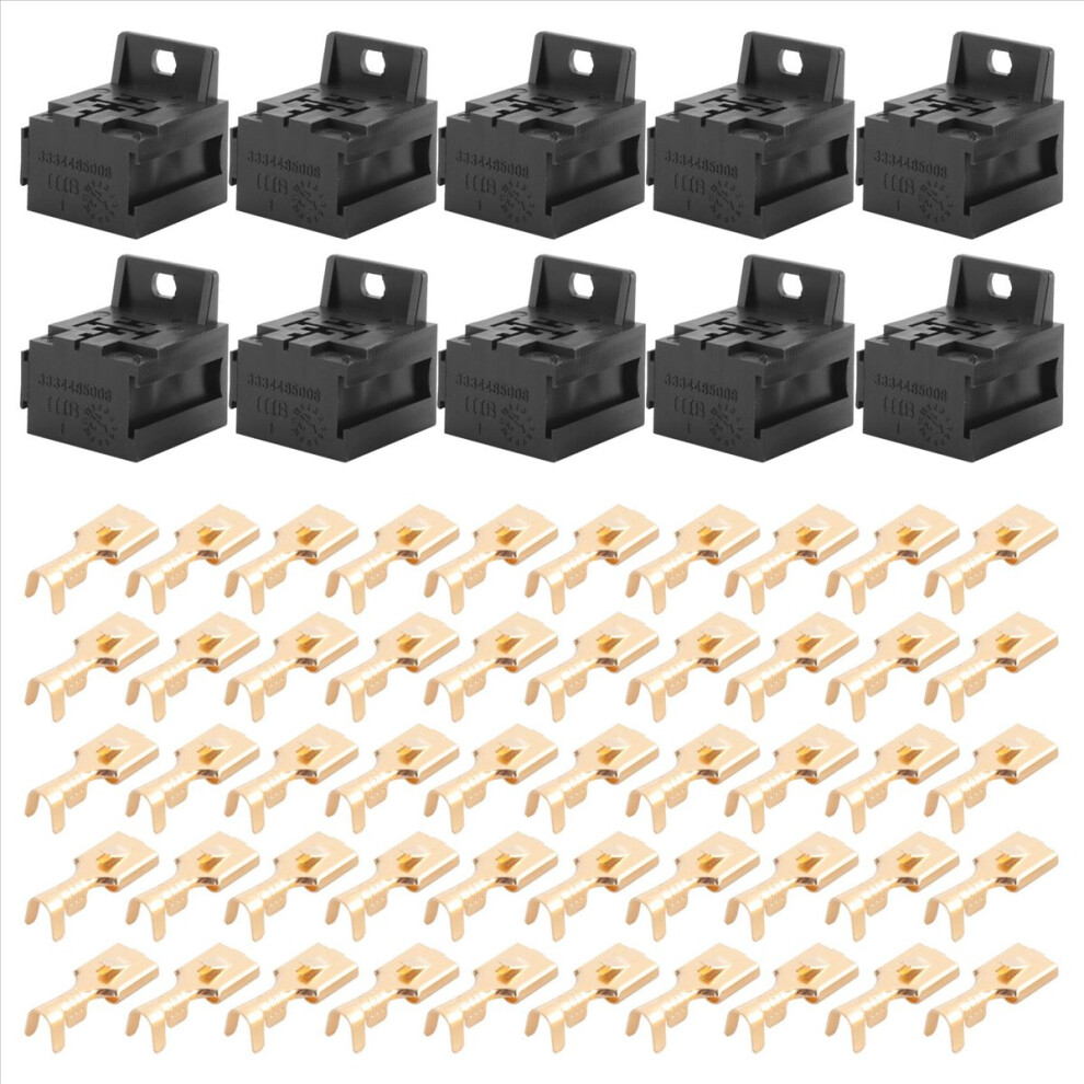 Car Auto 30A-80A Relay Bracket With 50Pcs 6.3Mm Terminals For Car 4854155067762
