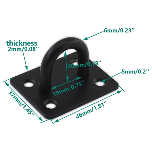 Pad Eye Plate U Hooks Heavy Duty Wall Mount Ring Hooks 2