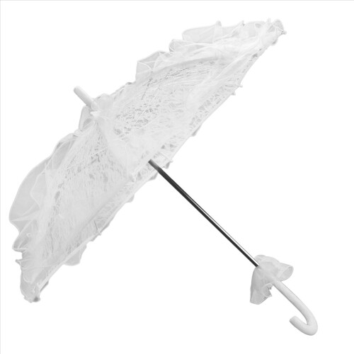 Bruiloftsparasol van kant van Bud-zijde
