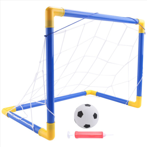 Mini porta da calcio pieghevole con rete e pompa in plastica regalo 2