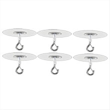 6Pcs Adhesive Ceiling Hooks for Popcorn Concrete Ceiling Wall
