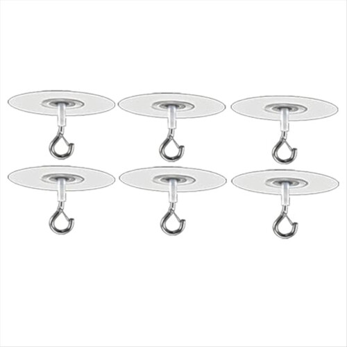 6Pcs Adhesive Ceiling Hooks for Popcorn Concrete Ceiling Wall