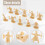 1:72 200/Set Plastic Oude Figuren Speelgoed Goud 6