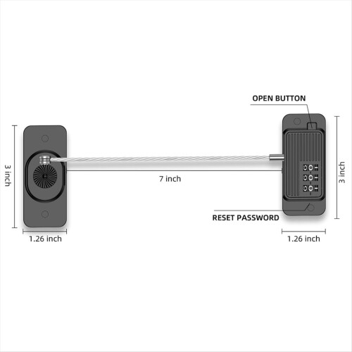 Fridge Lock, Refrigerator Lock, Keyless One-Click Access, Black 2