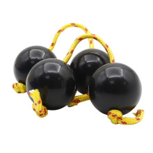 2 pares de instrumentos musicais africanos Aslatuas Shaker Ball Rítmica Balls Rhythm Balls