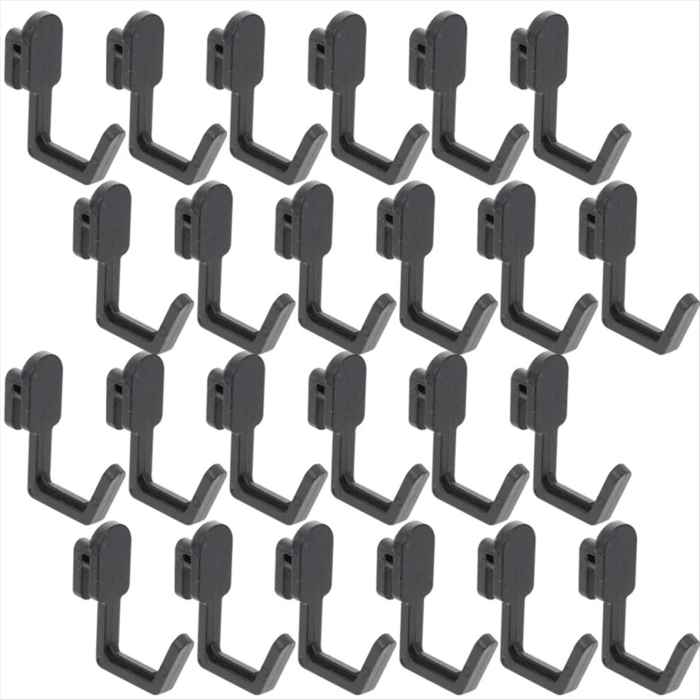 24Pcs Pegboard Hooks J Shape Pegboard Hook Peg Board Tool Parts-Black 4852331034539