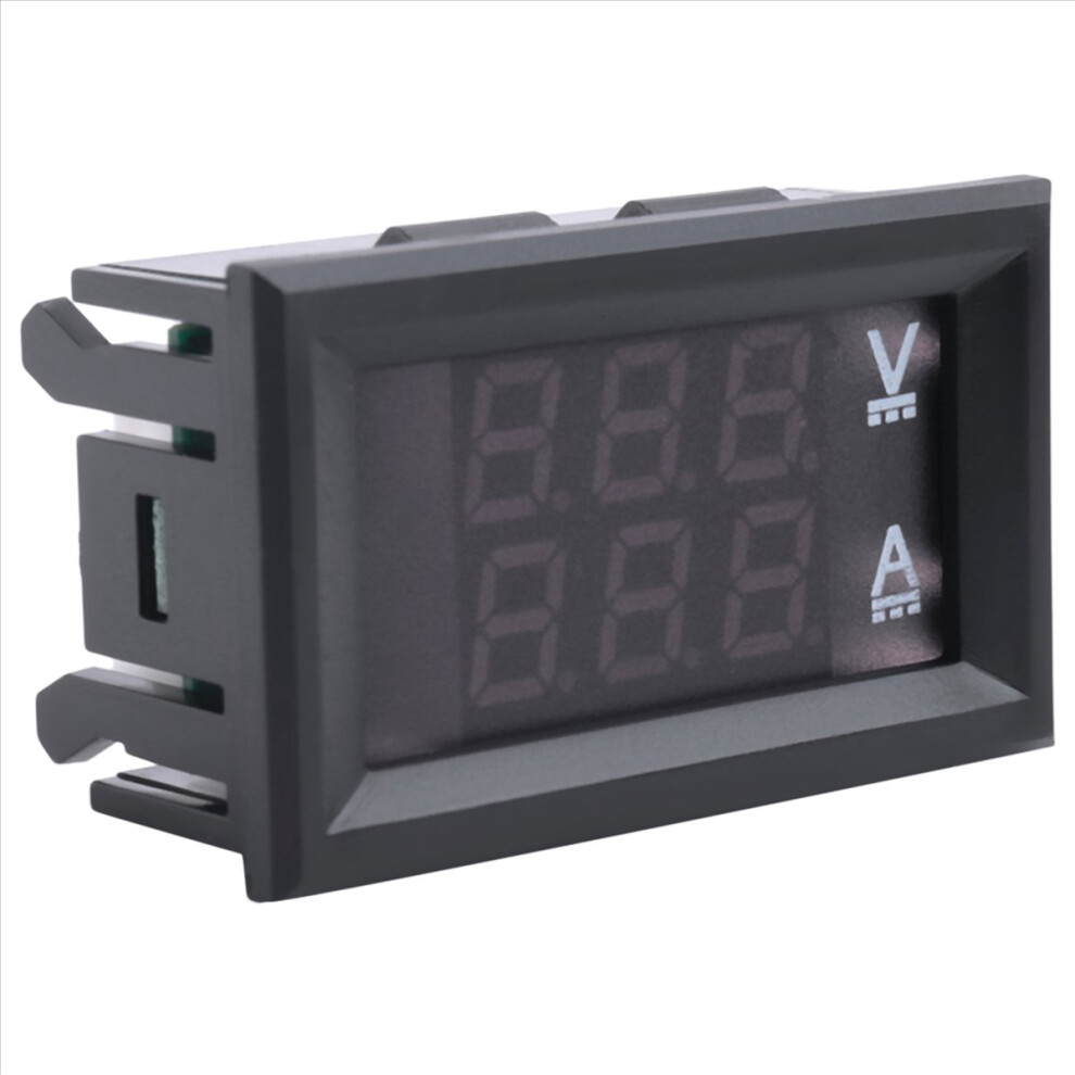 2Pcs Ammeter Dc 100V 10A Amp Voltage Current Meter Tester 4852331091358