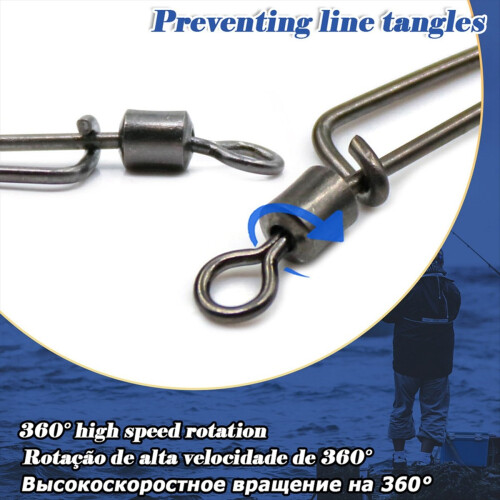 Conector de pesca mosquetão com 25 peças, terminal de encaixe de troca rápida, tipo 2 1
