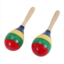 Maracas, chocalhos de percussão manual, de madeira, para crianças e adultos, conjunto de 2