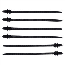 Nylon Push Mount Car Dome Cable Zip Tie, 162mm Length, 20 Pcs, Black
