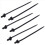 Nylon Push Mount Car Dome Cable Zip Tie, 162mm Length, 20 Pcs, Black 2