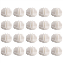 20 stuks rasterkubusconnectoren van ABS voor draadplanken (wit)