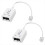 DSL-Filter-Splitter, ADSL-Splitter für Telefonleitung, Stecker auf 2 Buchsen 3