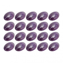 20Pcs Oval Natural Amethyst Cabochon Stone 18x13mm Beads for DIY Jewelry Making Pendant Accessories
