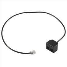 RJ9 4P4C Male To Dual Female Ports Connector Telephone Adapter Cable