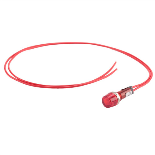 Neon Indicator Pilot Signal Lamp Red Light AC 250V w2 Wires 1