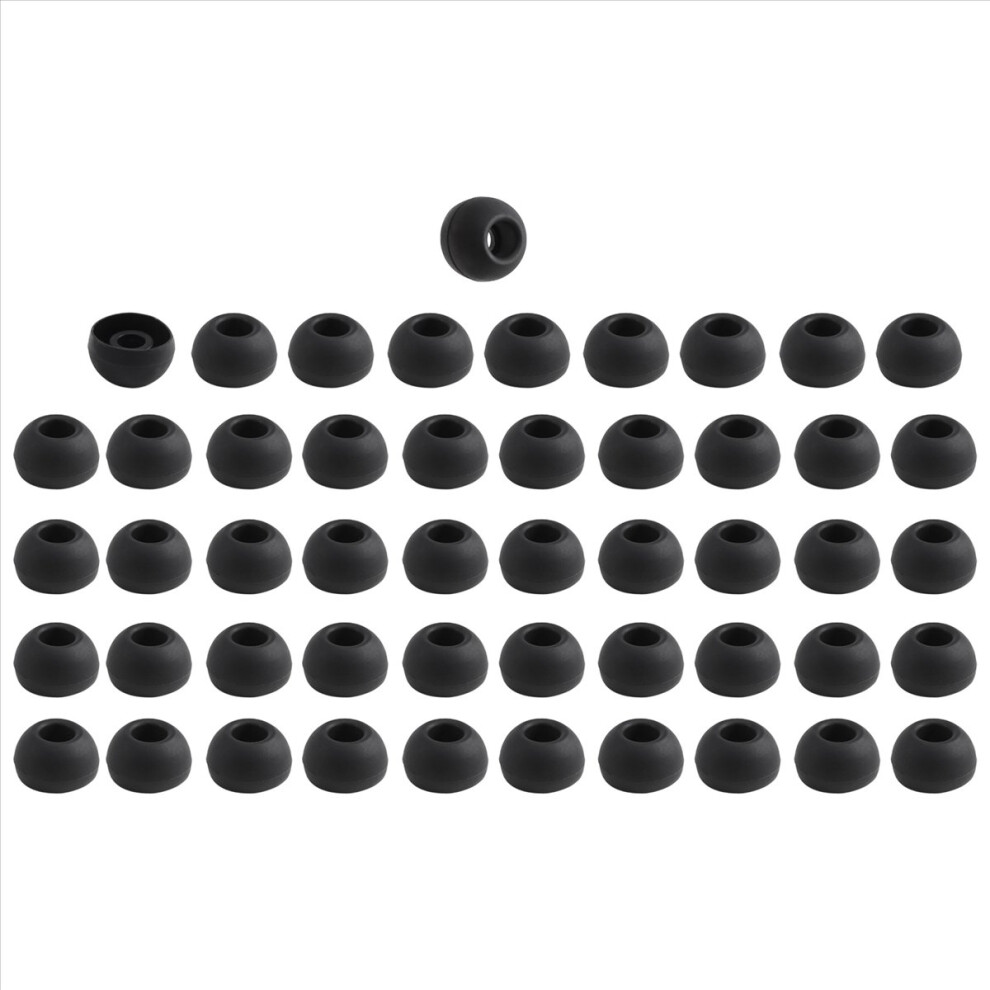 50 Pcs Earbuds Earpiece In Ear Buds Black 4852331076454