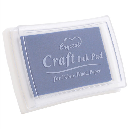 Blue Ink Pad Inkpad Rubber Stamp Finger Print Craft Non- 2
