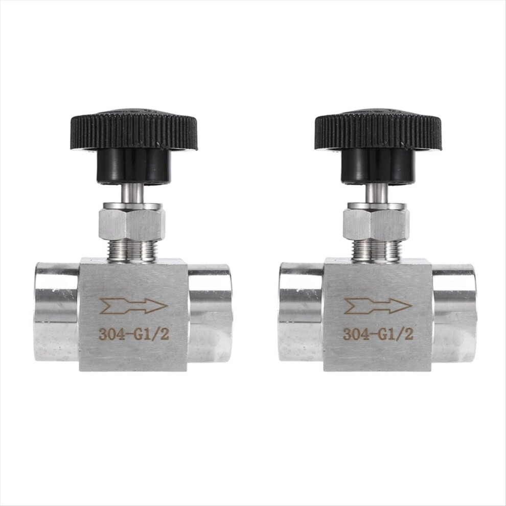 1/2 Inch Equal Female Thread Flow Control Shut Off Needle Valve 4853158833442