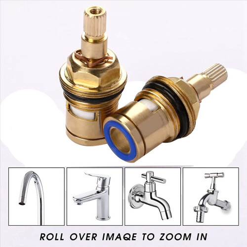 2PCS Brass Ceramic Stem Ceramic Disc Faucet Valve 2