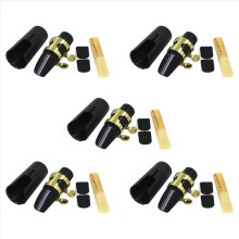 Coussinets d'embouchure pour saxophone soprano avec capuchon en métal et boucle noire