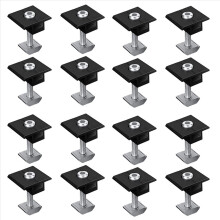 Morsetto centrale a T nero da 30 mm, 8 pezzi, per pannello solare