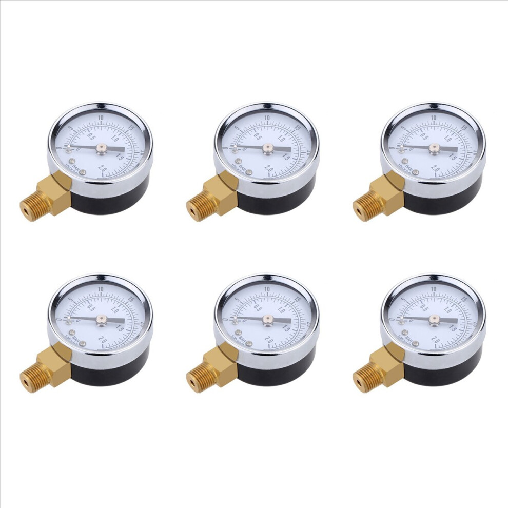 0 - 30 Psi 0 - 2Bar Mini Dial Manometer Gage Doppelskala Schwarz 4853188044986