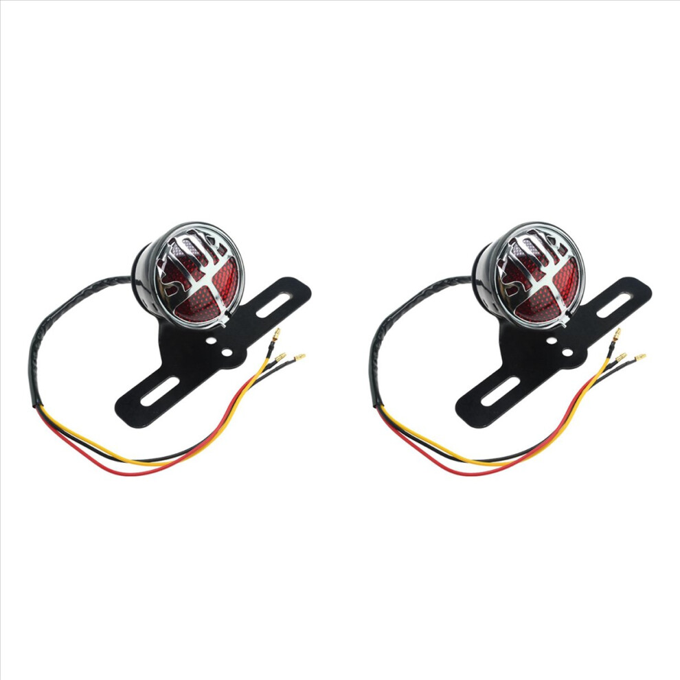Motorcycle Retro Tail Number Plate Rear Lamp Brake Stop Light 4853188027002