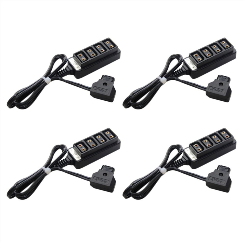 D-Tap Male To 4-Port P-Tap Female Camera Power Supply Distributor Black 4852133325545