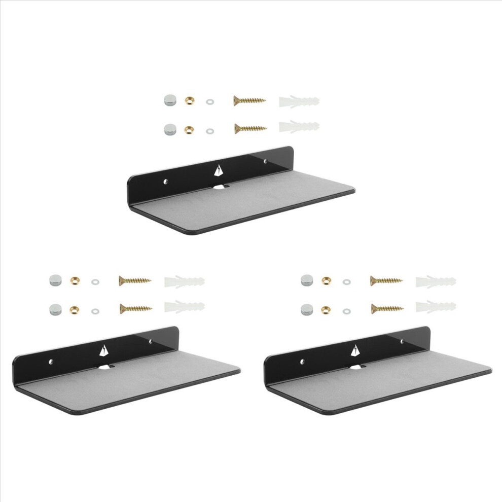 Acrylic Wall Mount Display Shelf For Bluetooth Speaker, Webcam-Black 4852133360645