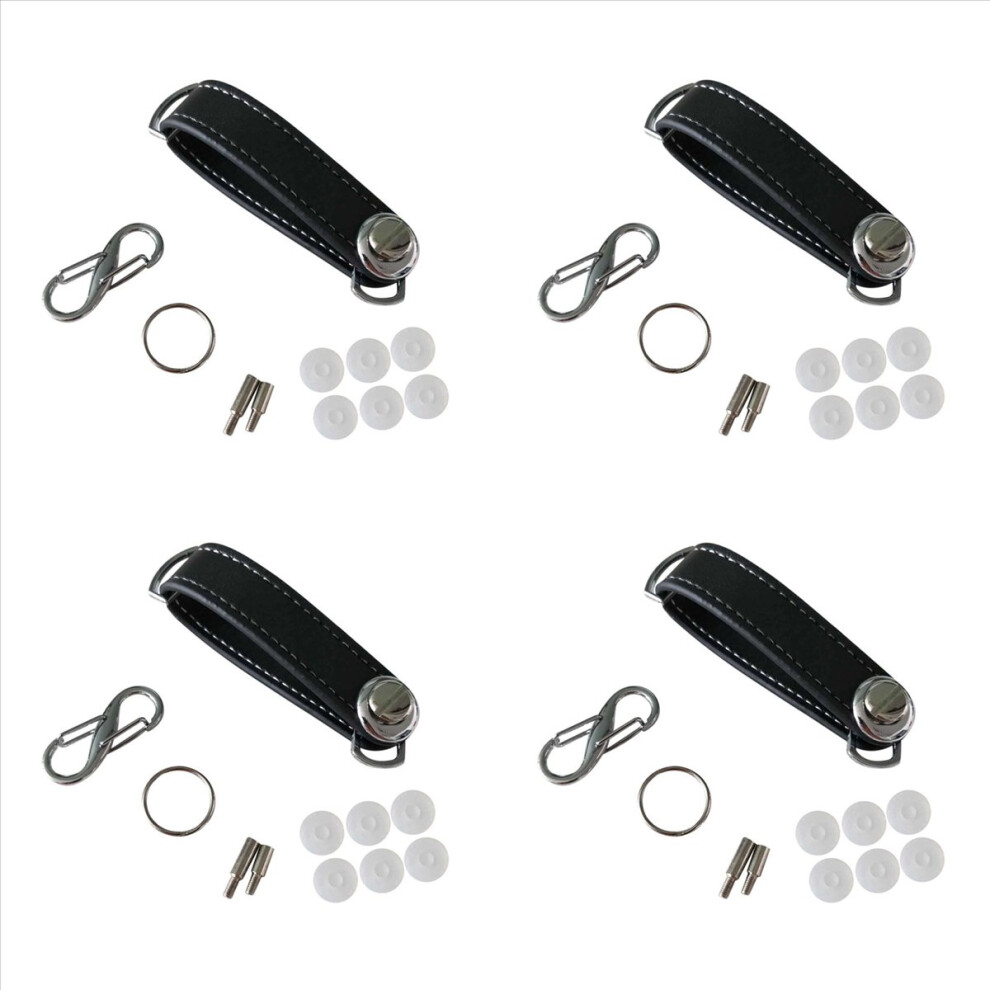 Car Key Pouch Case Wallet Holder Chain Key Wallet Ring Pocket Black 4853188064731