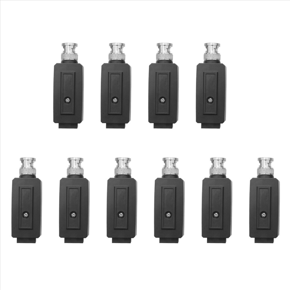 Camera Coax Bnc Rj45 Utp Cat5 Active Video Balun Transceiver Pair Black 4852133337081