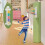 Verticale springtester voor kinderen Cartoon eend muurgemonteerde springtrainer 5