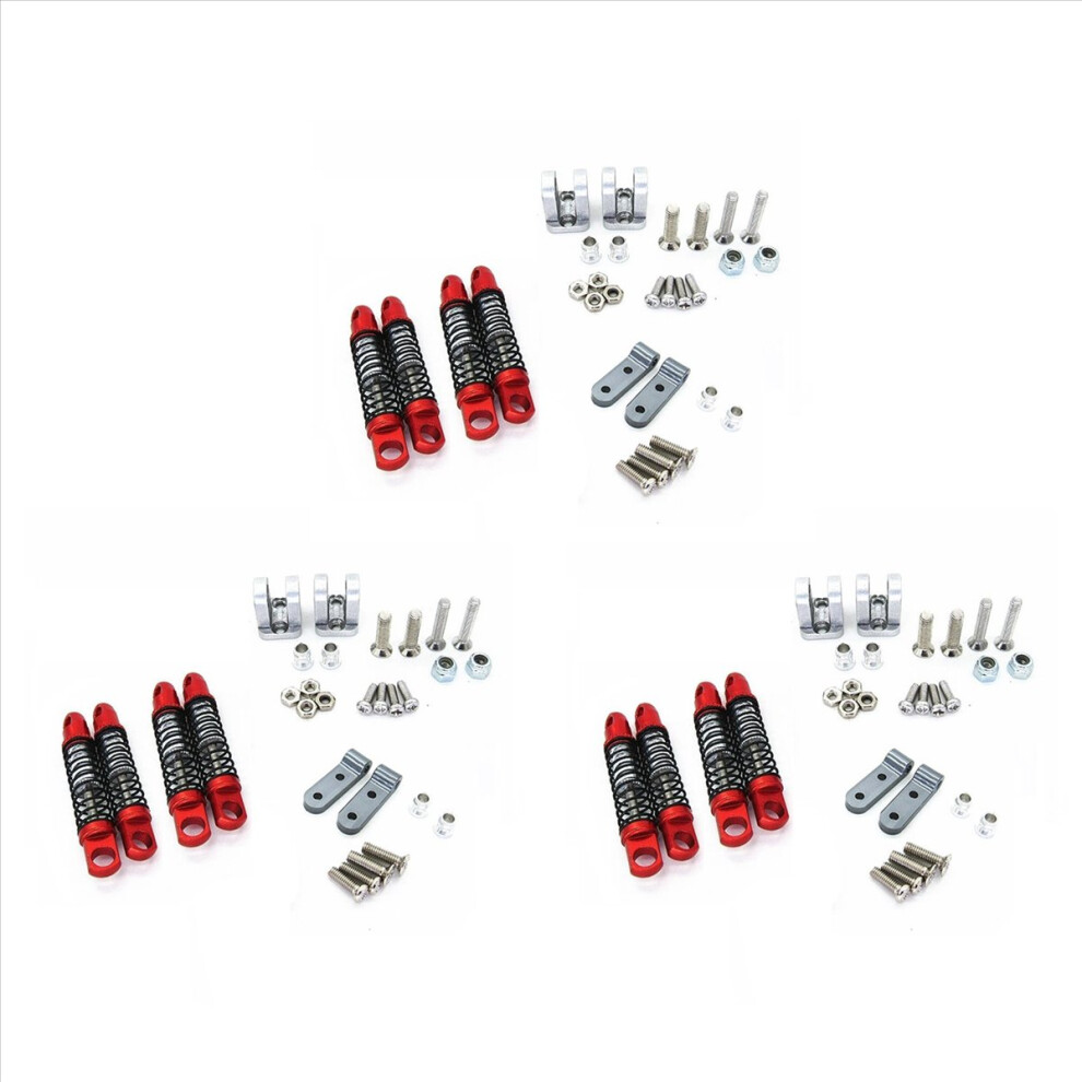 Car Upgrades Parts Metal Front & Rear Shock Absorbers Damper, Red 4853188006519