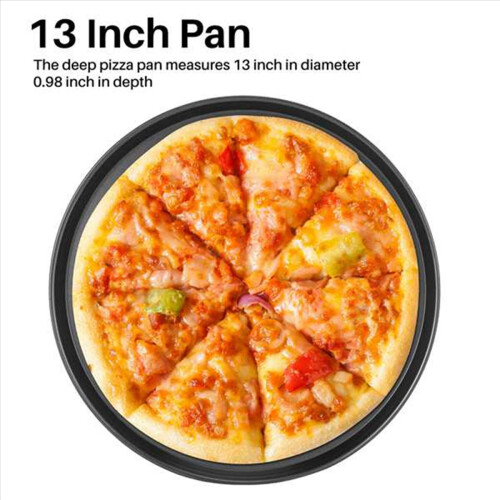 Carbon Steel Round Pizza Tray Mold Baking Tool 2