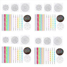 Mandala-Punktierschablonen-Werkzeuge, Steinmalerei-Set (17 Stück)