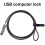 USB Password Lock Computer Lock Password Protection Anti-Theft Lock 4