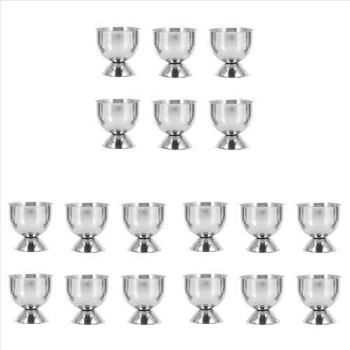 Egg Cup Tray Stainless Steel Boiled Egg Cup Holder Can Glasses 6 Sets