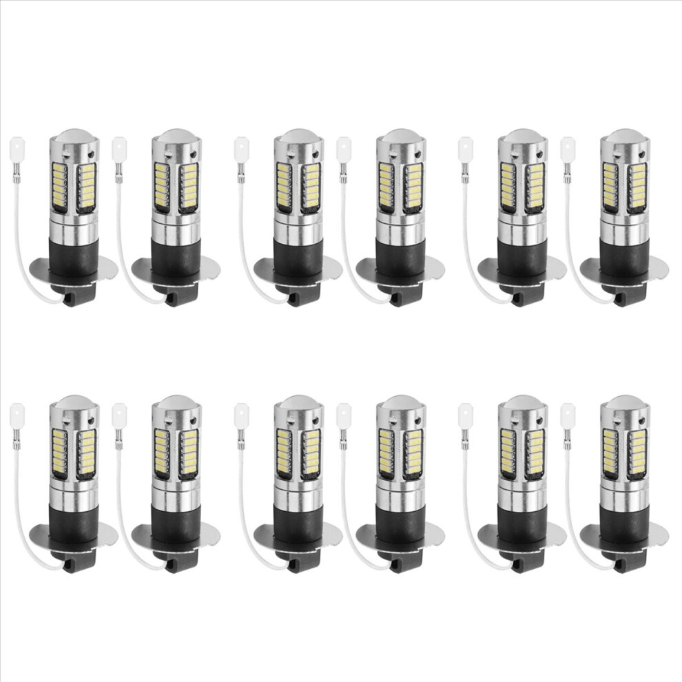 2Pcs H3 Super Bright Led Fog Driving Drl Bulbs 6000K Light/White 4853188085071