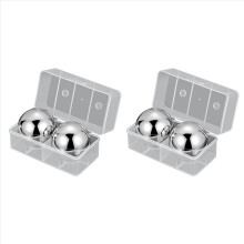 2 peças de cubos de aço inoxidável, bolas de congelamento rápido, utensílios redondos para uísque